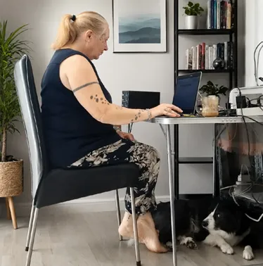 achter mijn bureau